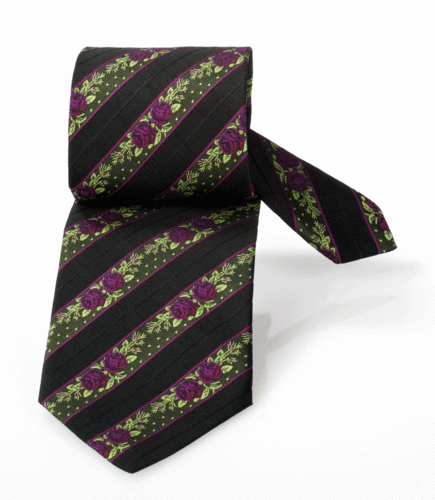 Krawatte mit Rosenmotiv